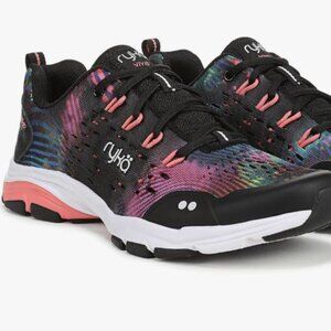 Ryka Women's Vivid RZX Cross Trainer Sneaker - Size 7 - Black Tie Dye - Like NEW